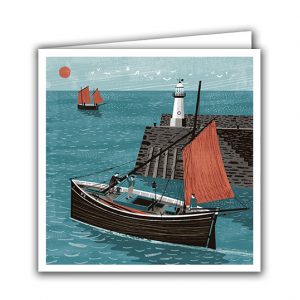 SBC345 Lugger Leaving Harbour