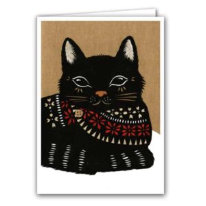 Snow Kitty Greeting Card